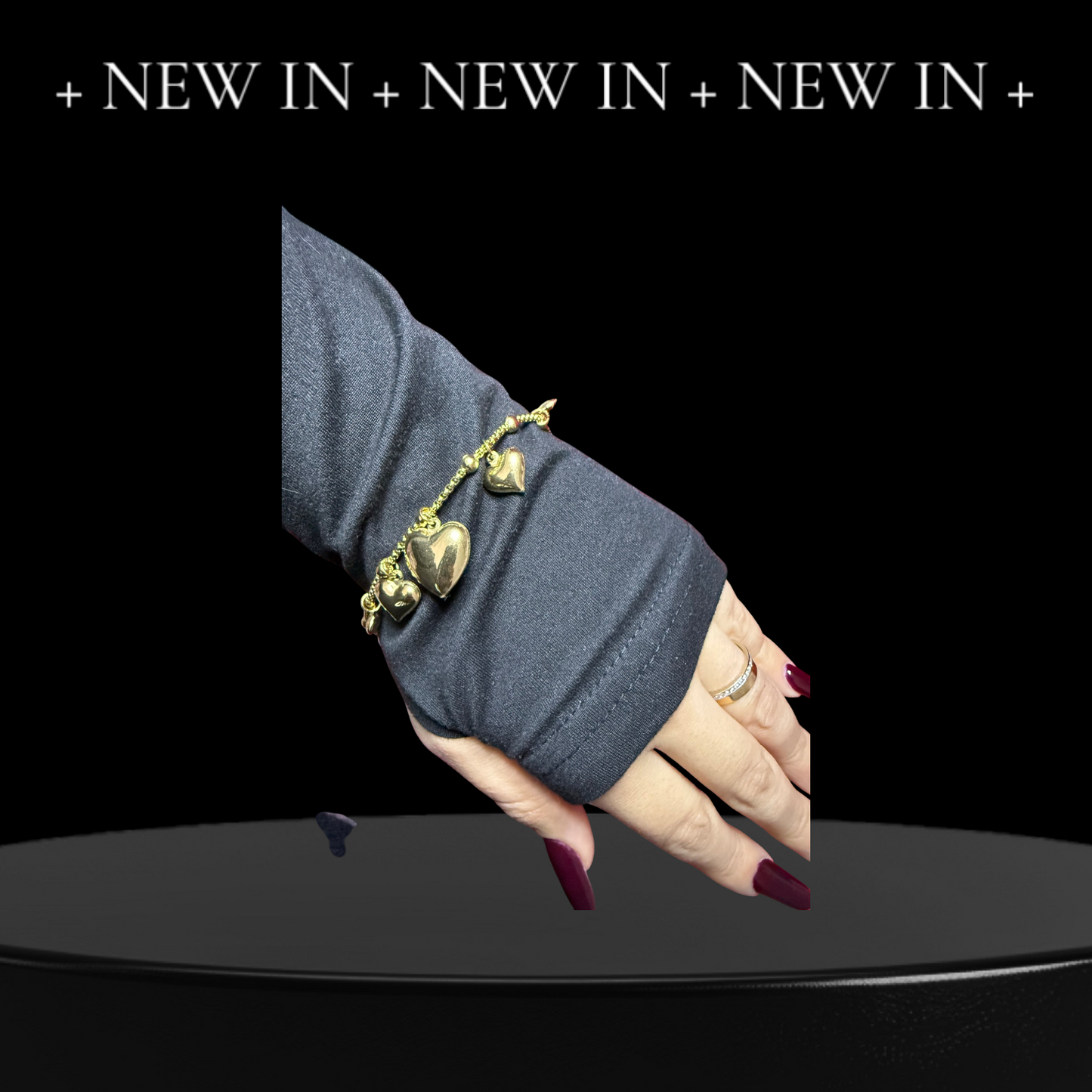 bracciale-5-cuori-pendente-oro-personalizzabile