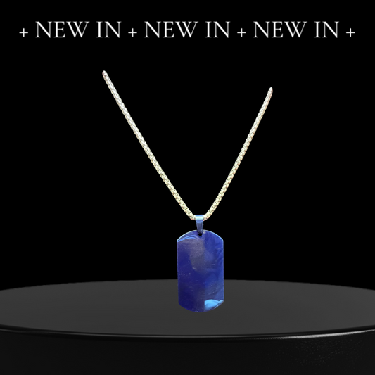 collana-targhetta-blu-personalizzabile